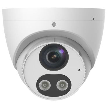 4 Megapixel Starlight SmartSense IP Fixed Turret Camera with Advanced Analytics, White Light Strobes and Audio Alarm