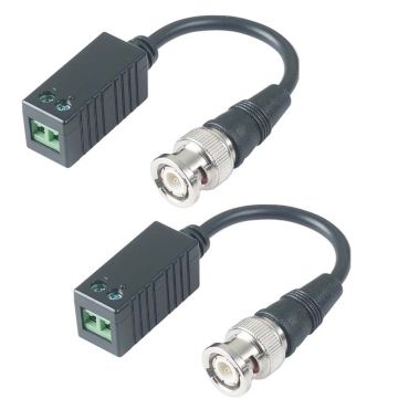  HD-TVI/CVI/AHD Mini Video Balun Pair with Pigtails and Screw Terminals